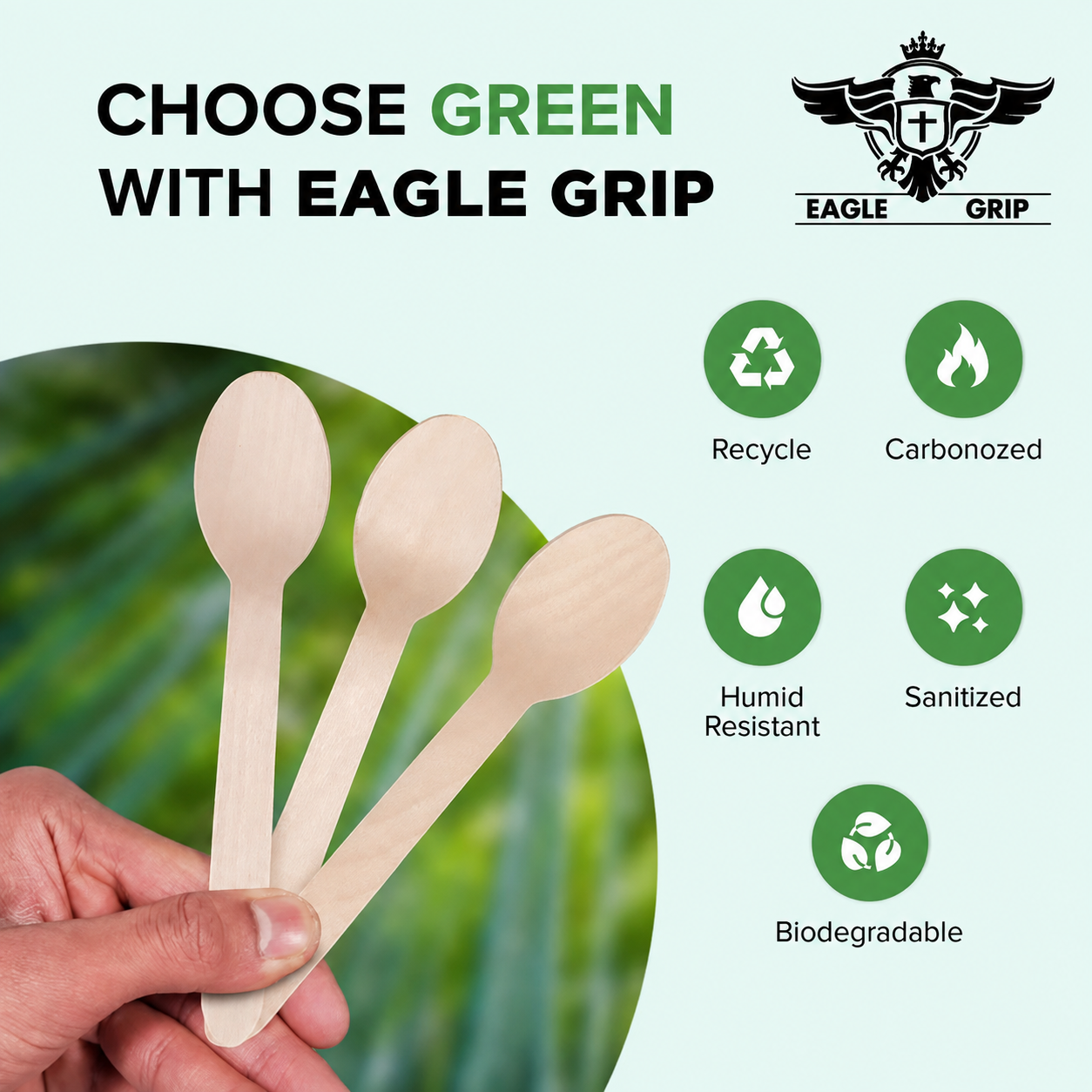 Eagle Grip - Wooden TEA Spoon - Bulk