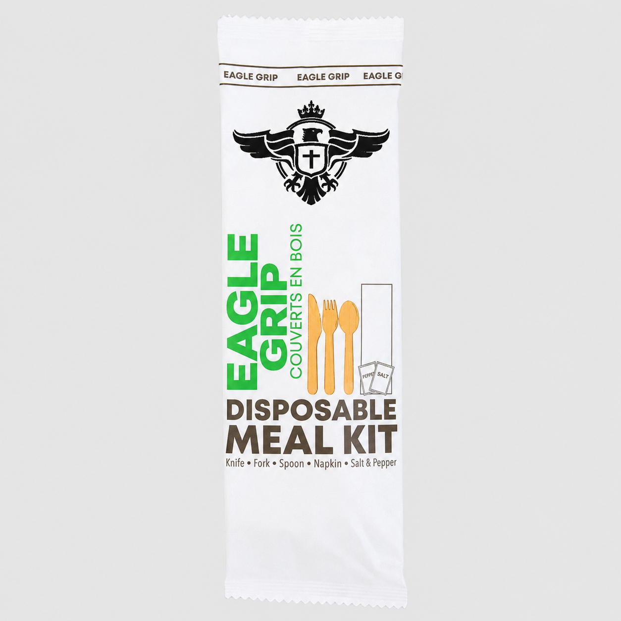 Eagle Grip - Wrapped 6pc Wooden Cutlery Kit