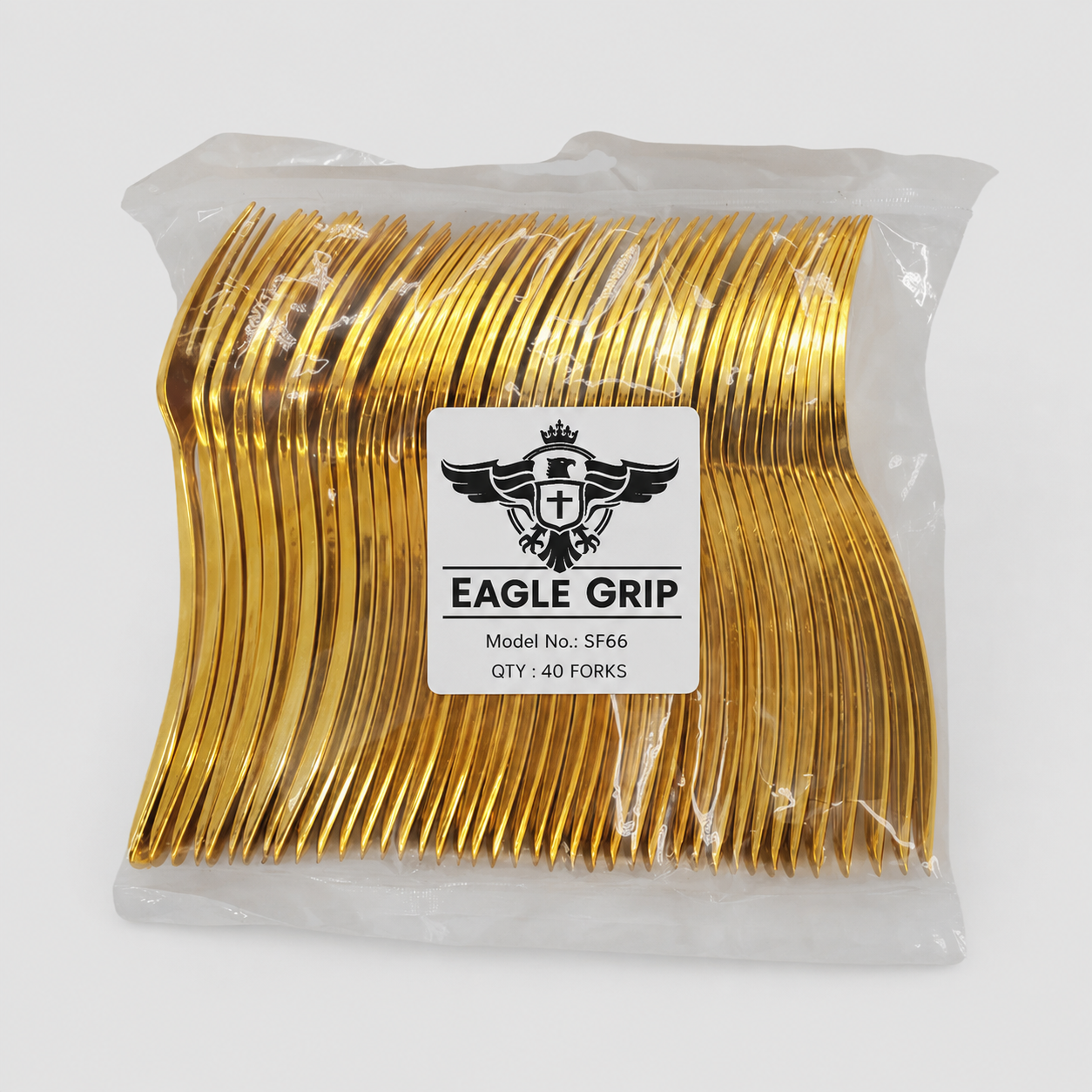 Eagle Grip - Plastic Fork - Gold - 18.9cm - SF66