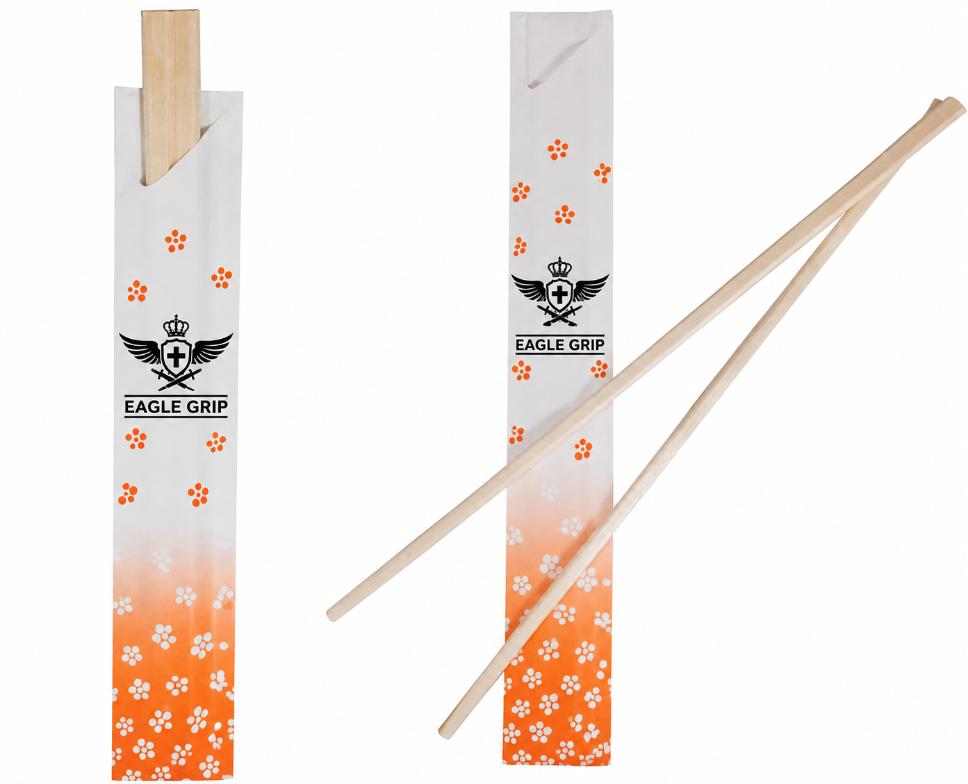 Eagle Grip - RH - Wooden Twin Chopsticks - Ind. Wrapped - TW-802