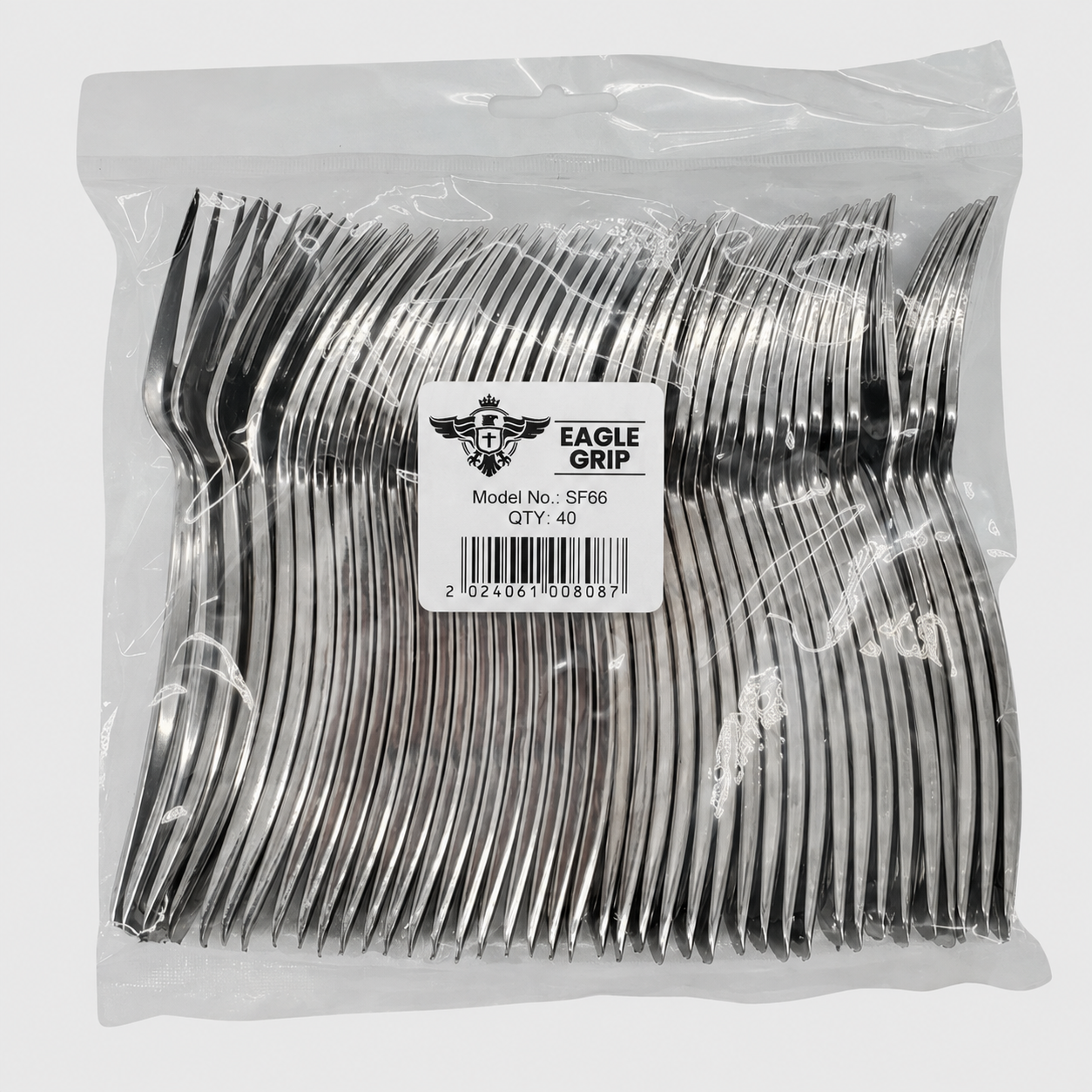 Eagle Grip - Plastic Fork - Silver - 18.9cm - SF66