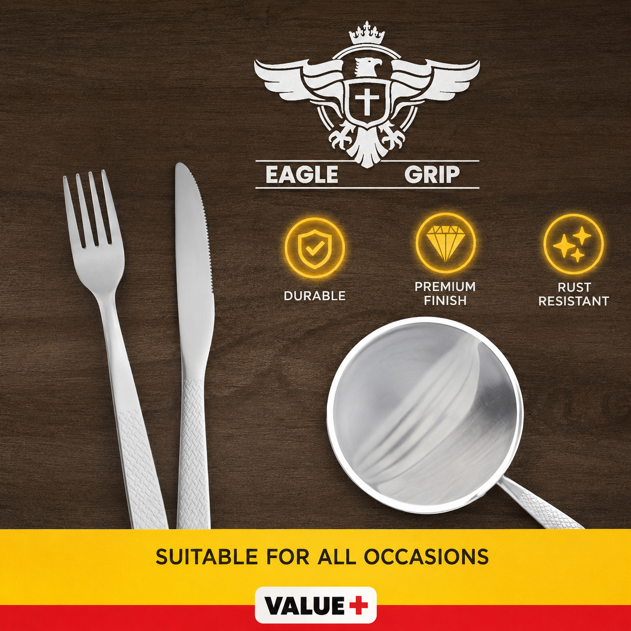 Eagle Grip - Heavy - Plastic Forks - White - Retail Pack - RP2001
