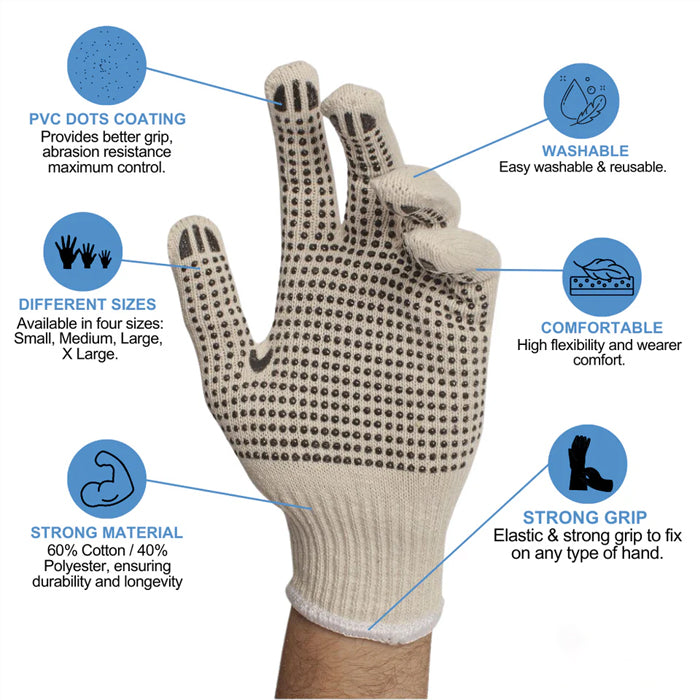 Knitted Gloves With Dots - Eagle Global Solution