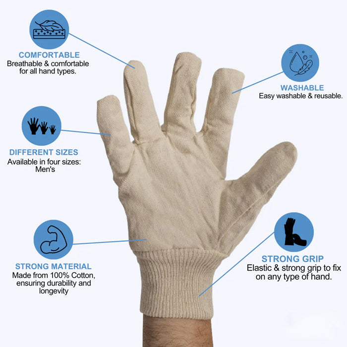 Canvas Work Gloves, 7oz - Eagle Global Solution