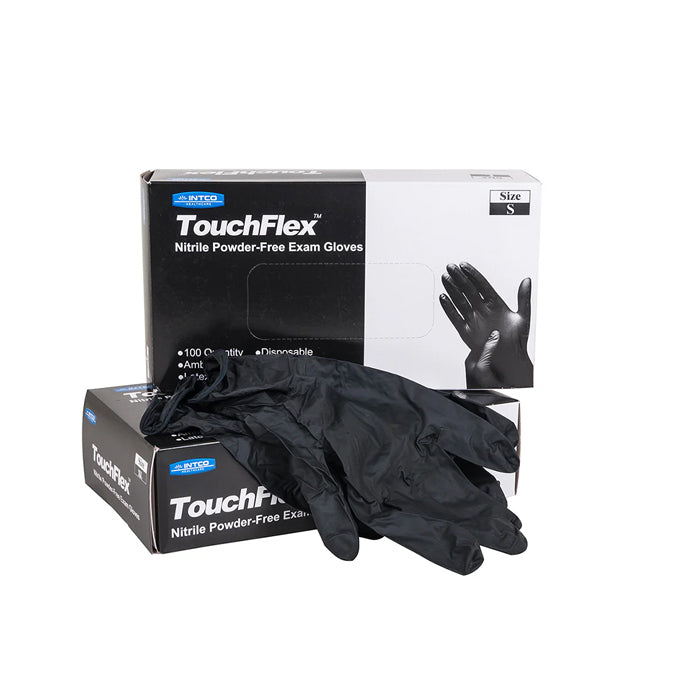 TouchFlex Medical Nitrile Powder-Free Examination Gloves (5mil) (Black) - Eagle Global Solution