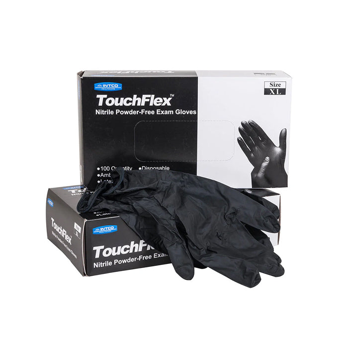 TouchFlex Medical Nitrile Powder-Free Examination Gloves (5mil) (Black) - Eagle Global Solution