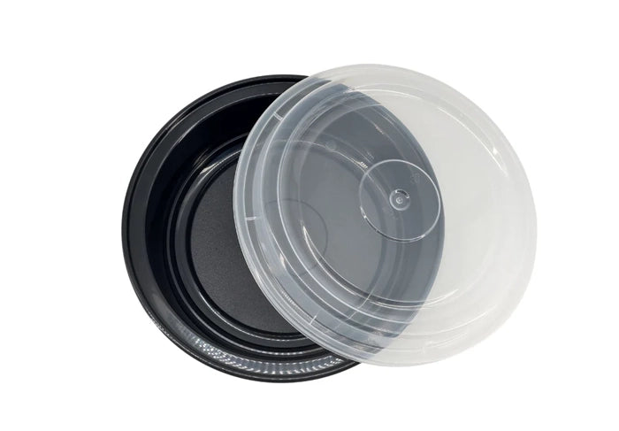 Rhino - Heavy 9" Round PP Combo Container - Black - Eagle Global Solution