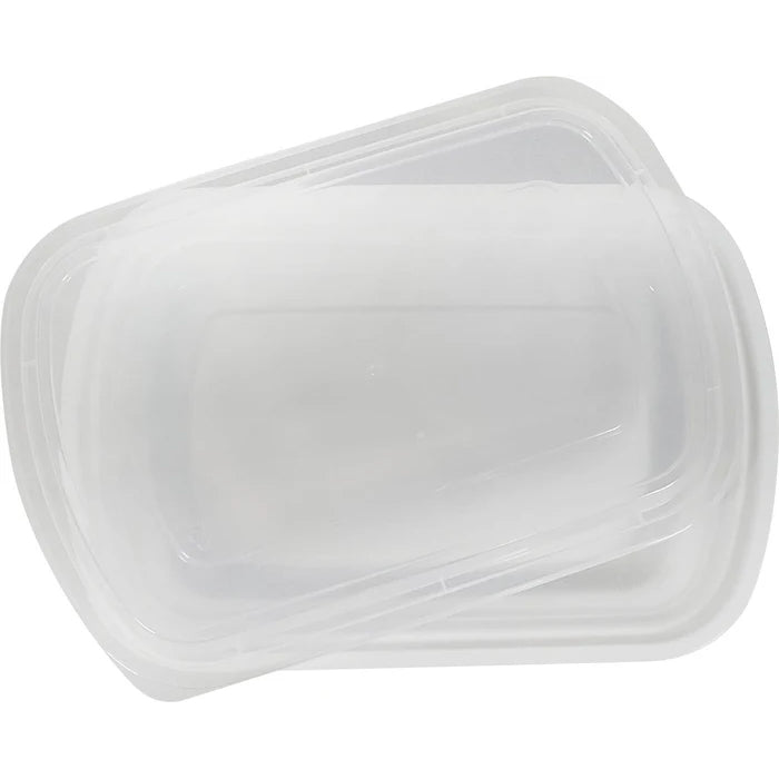 Rhino - Heavy 24oz Rectangular Combo Container - White - Eagle Global Solution