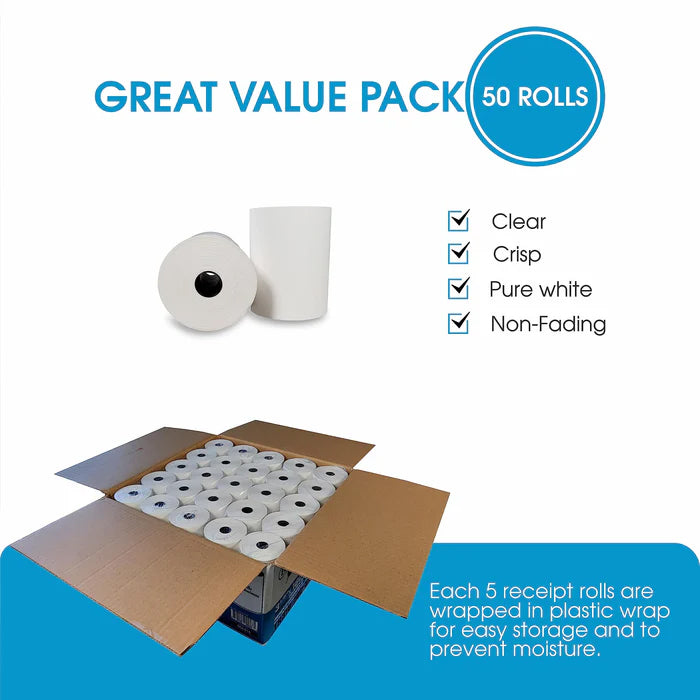 Eco-Craze - 3 1/8" x 180' Paper Rolls - Thermal - Eagle Global Solution