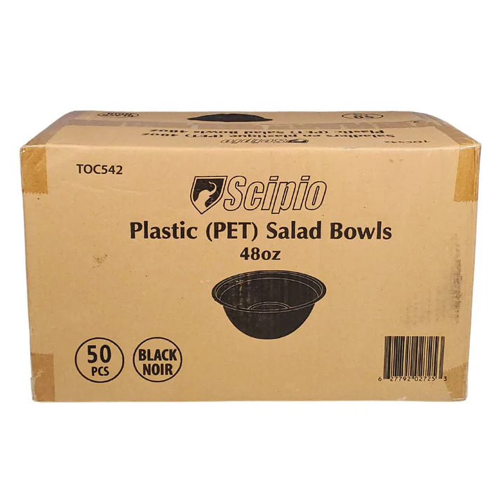 Value+ - 48oz Salad Bowl - PET - White - Eagle Global Solution