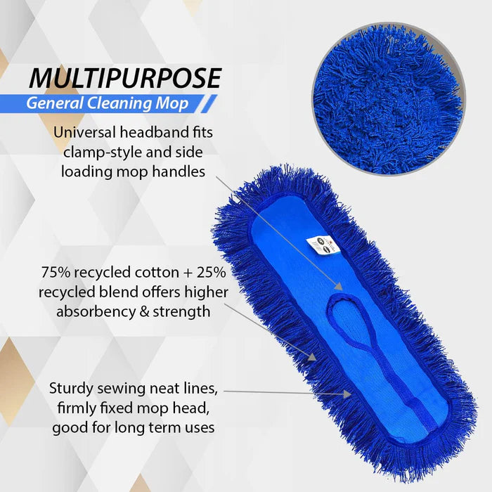 Spartano - 24" Dust Mop Head - Blue - Eagle Global Solution
