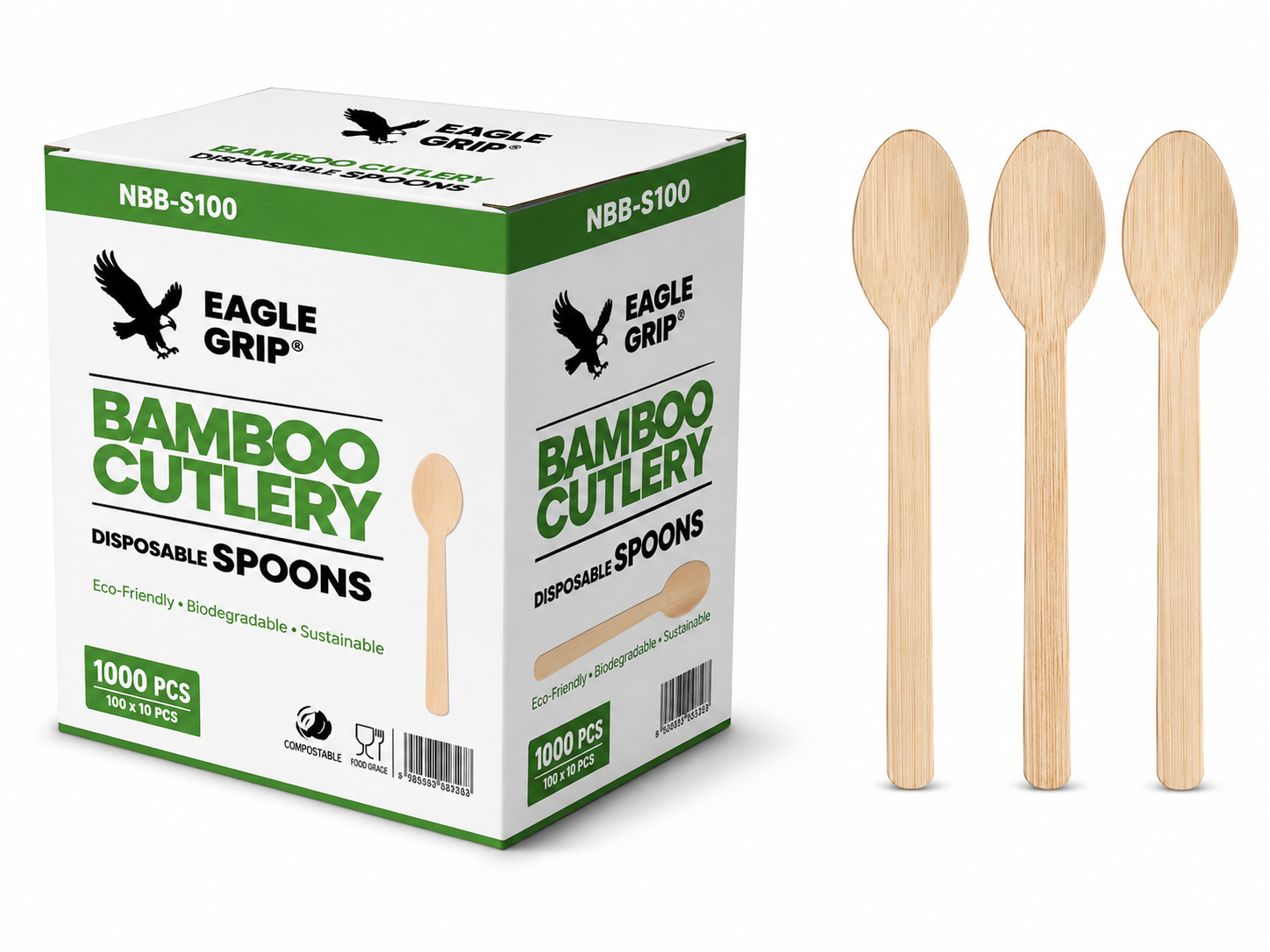 Eagle Grip - Bamboo Spoons - Disposable - NBB-S100