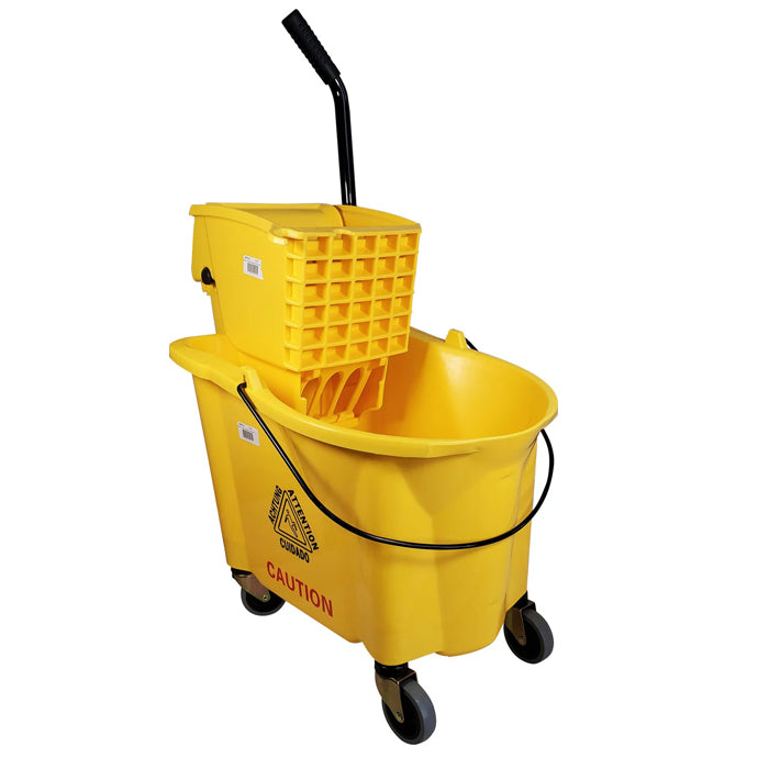 Spartano - 36L Mop Bucket with Side Press Wringer - Yellow - 4938