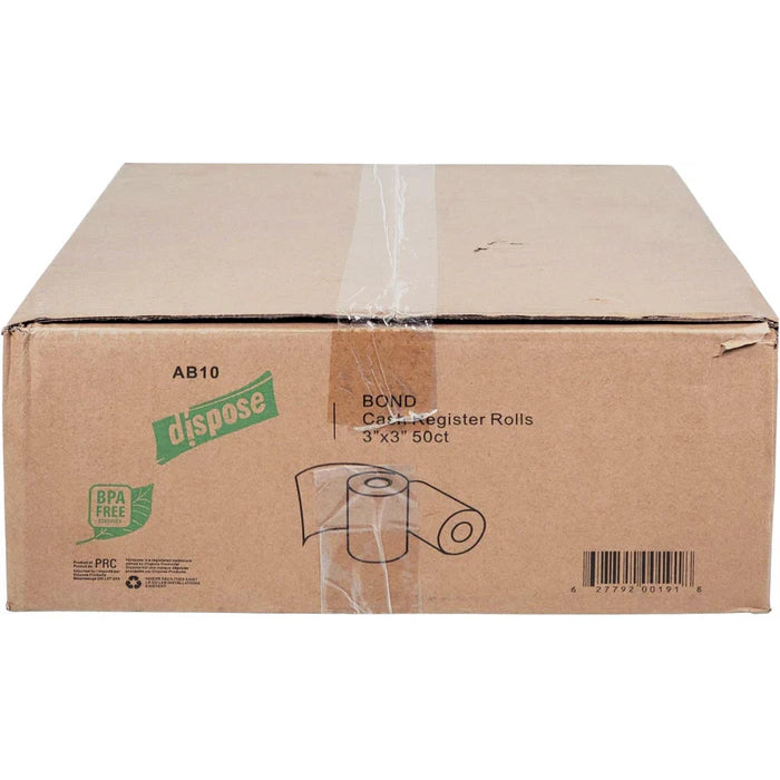 B01-1104 - 3" x 155' Bond Rolls 50CT - Eagle Global Solution