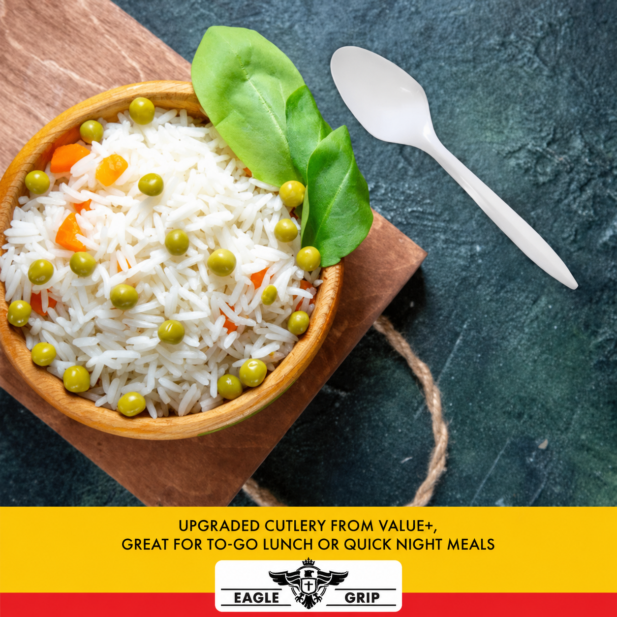 Eagle Grip - Tea Spoon - White - Bulk - B1003