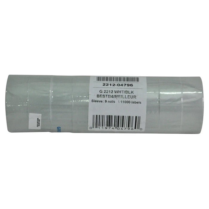 Garvey - Price Gun Label - BB - Single Line - White - G 2212-04796/97 - Eagle Global Solution
