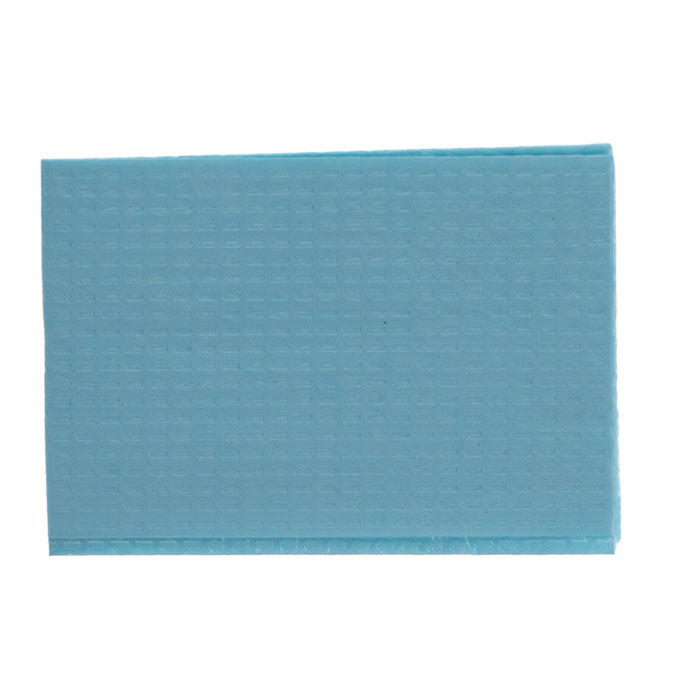 Disposable Bibs, 2-Ply and Poly, 13" x 18", Blue, 500/Pk, B2-BL - Eagle Global Solution