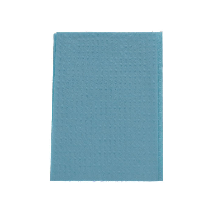 Disposable Bibs, 2-Ply and Poly, 13" x 18", Blue, 500/Pk, B2-BL - Eagle Global Solution