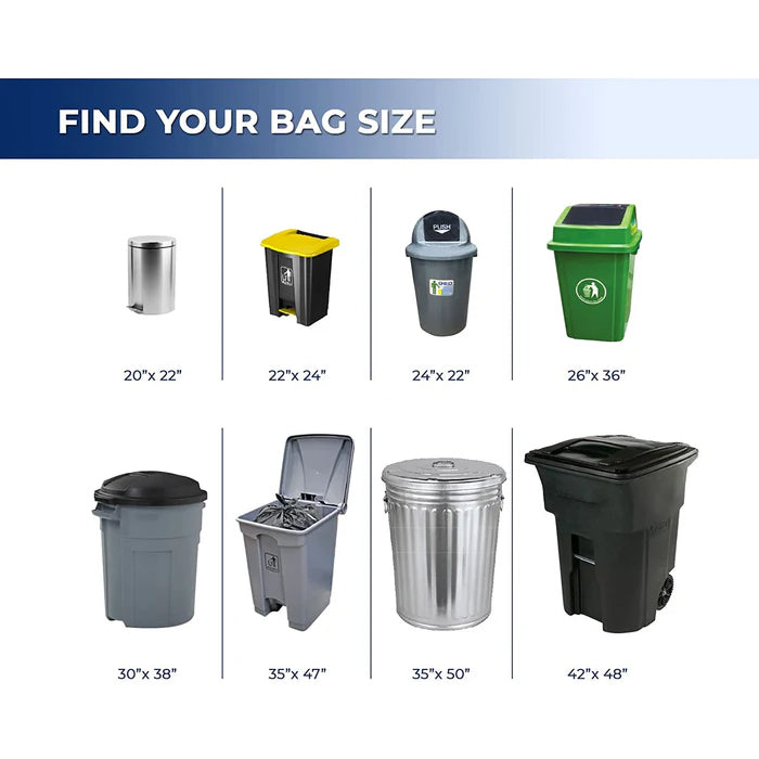 Spartano - Garbage Bags - Strong - Black - 42"x48" - Eagle Global Solution