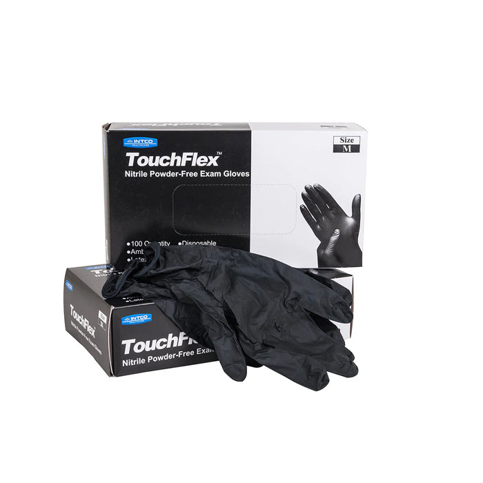 TouchFlex Medical Nitrile Powder-Free Examination Gloves (5mil) (Black) - Eagle Global Solution