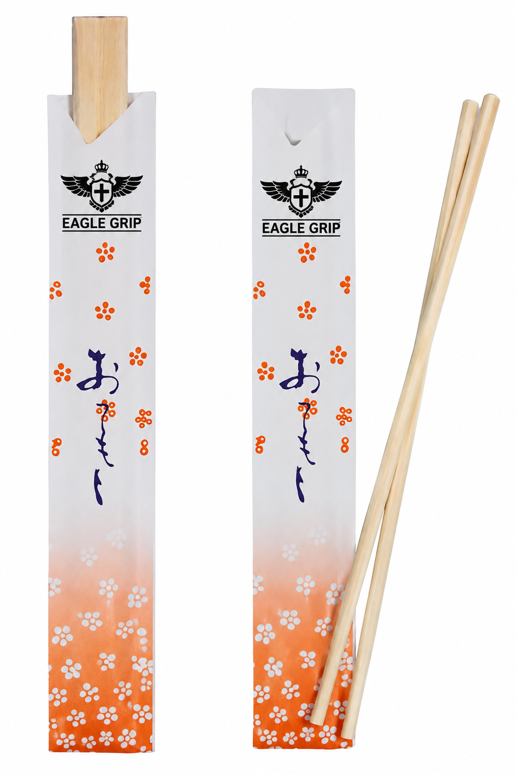 Eagle Grip - RH - Wooden Twin Chopsticks - Ind. Wrapped - TW-802