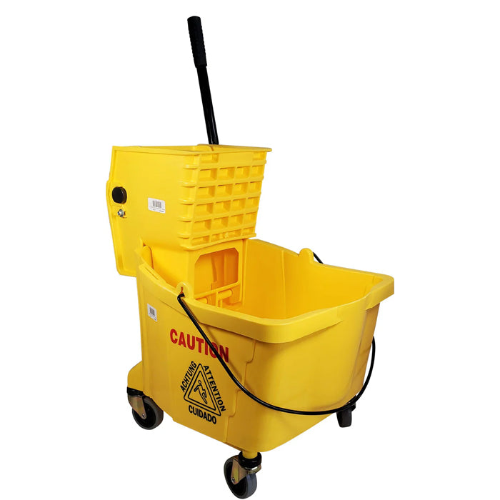 Spartano - 32L Mop Bucket with Side Press Wringer - Yellow - 4937