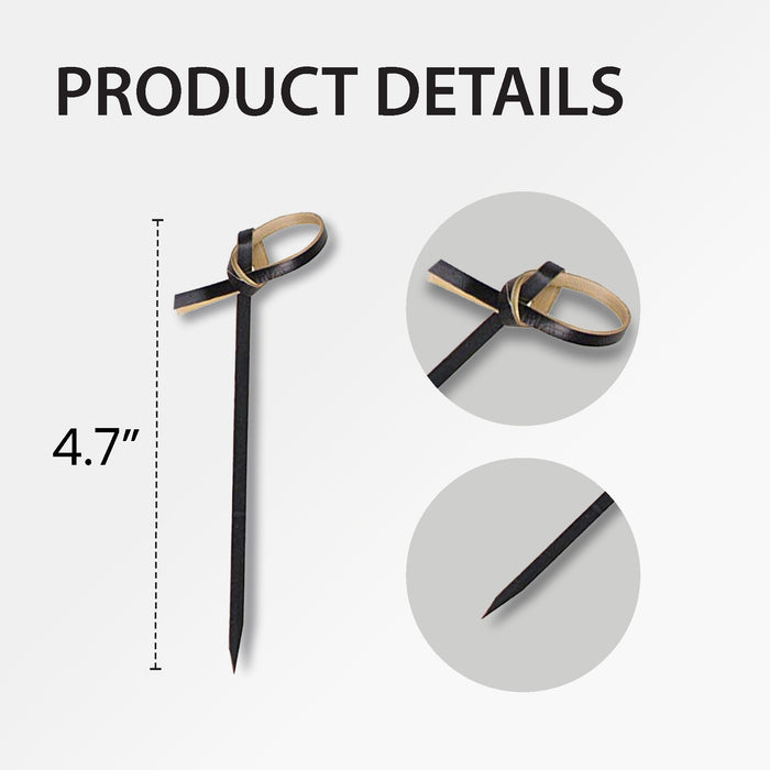 Eagle Grip - Bamboo Knot Pick - 4.7" - Black - BK3412