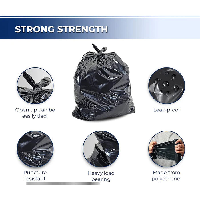 Spartano - Garbage Bags - Strong - Black - 42"x48" - Eagle Global Solution