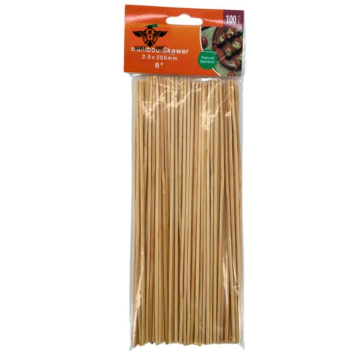 Bamboo Skewer - 2.5mm X 8" - BST2520