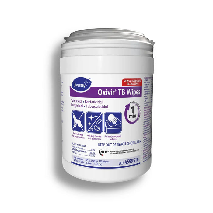 Oxivir TB Disinfectant Wipes, 6 x 7, White, 160/Canister - Eagle Global Solution