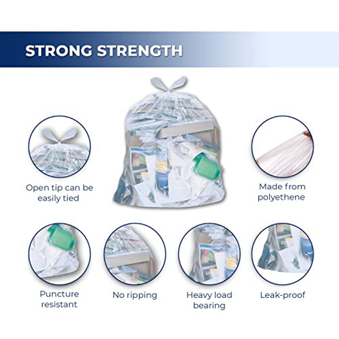 Spartano - Garbage Bags - Strong - Clear - 35"x47" - Eagle Global Solution