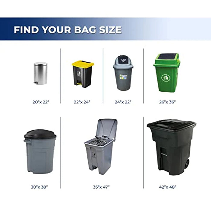 Spartano - Garbage Bags - Strong - Clear - 35"x47" - Eagle Global Solution