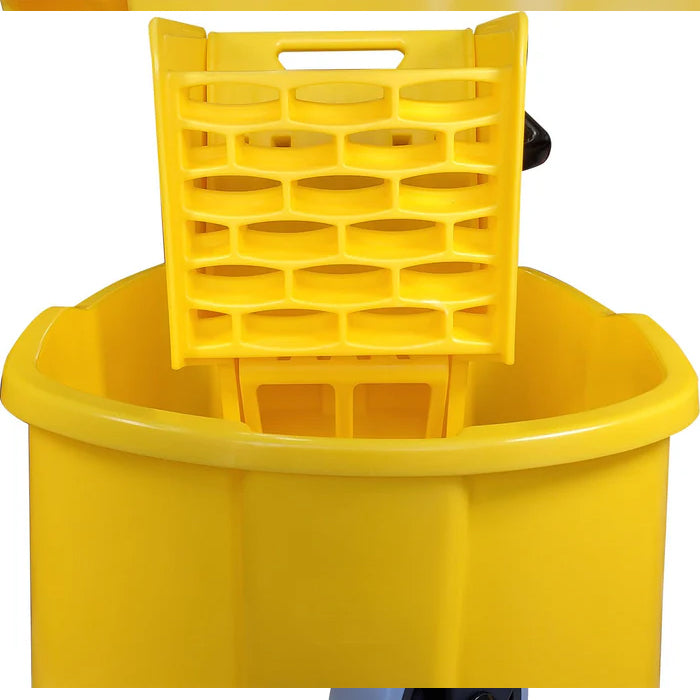 Rubbermaid Wavebreak - 35qt Side Press Mop Bucket Wringer - Ru7580 - Eagle Global Solution