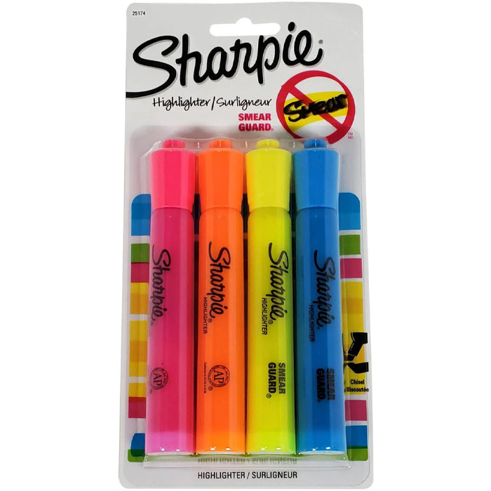 4-Pc Sharpie Highlighters