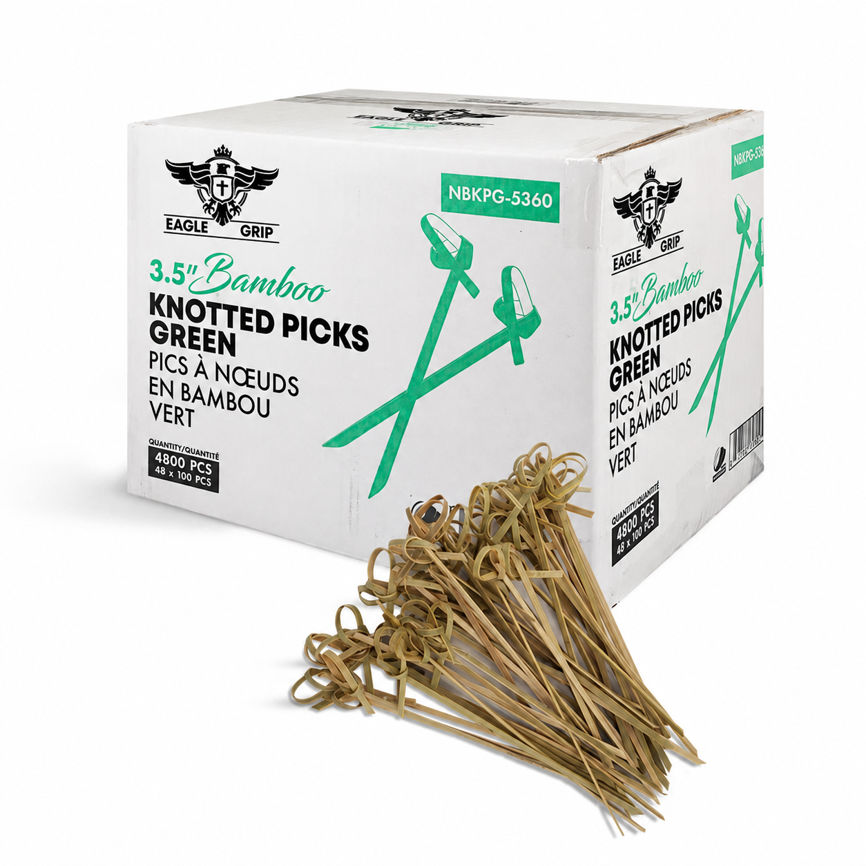 Eagle Grip - Bamboo Knot Pick - 3.5" - Green - BK3609