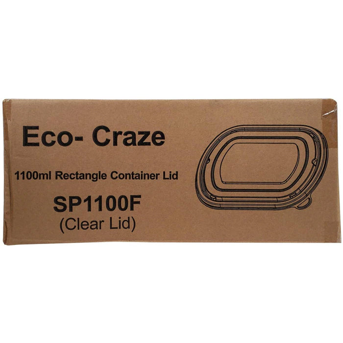 CLR - Eco-Craze - Rectangle Plastic Lid 1100ml - Eagle Global Solution