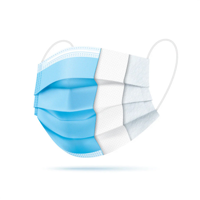 3 Ply Blue Mask - Box of 50 (ASTM LEVEL 3) - Eagle Global Solution