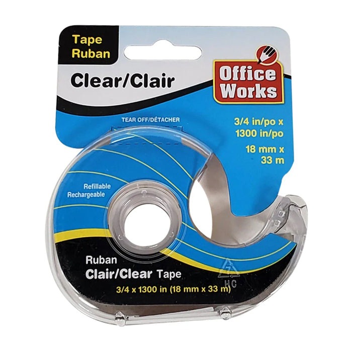 O.WKs. - Clear Tape w/Dispenser - Eagle Global Solution