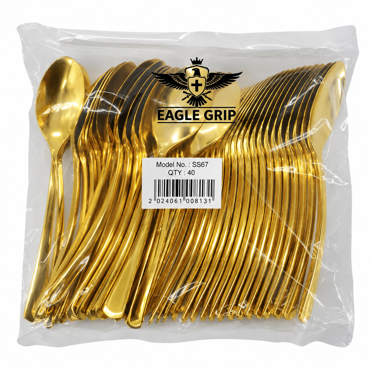 Eagle Grip - Plastic Spoon - Gold - 18.9cm - SS67