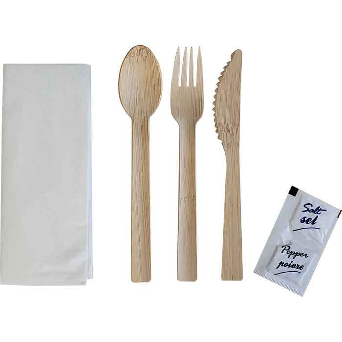 Eco-Craze - Disposable Bamboo 6pcs Cutlery Kit - K/F/S/N/SP NBB-M611