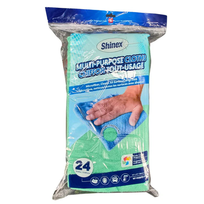 Shinex - 14" Microfiber Multipurpose Cloth - Assorted - Eagle Global Solution