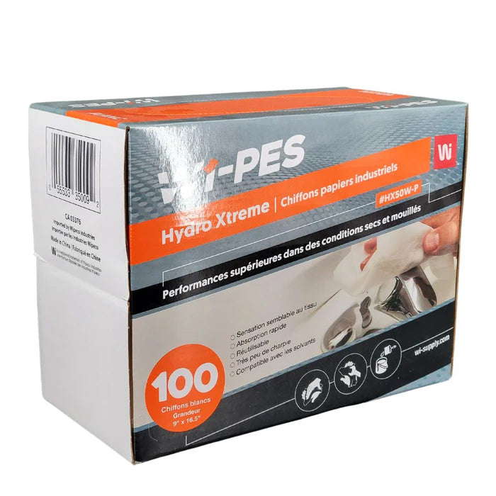 Wi-PES - Hydro Xtreme Industrial Paper Wipers - White - Eagle Global Solution