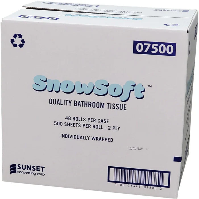 Snow Soft - Bathroom Tissue Roll - 500 shts - 7500 - Eagle Global Solution