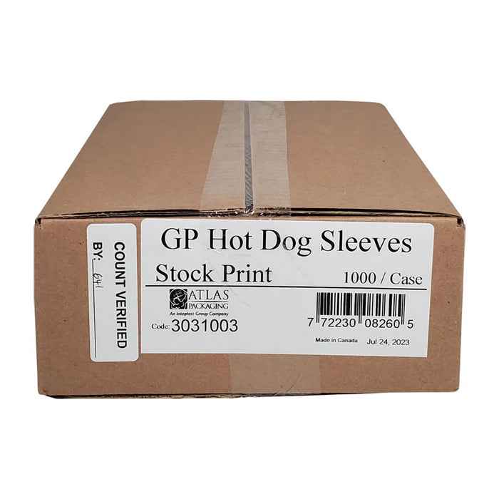 Atlas - Hot Dog Sleeve - Grease Proof - 3031003