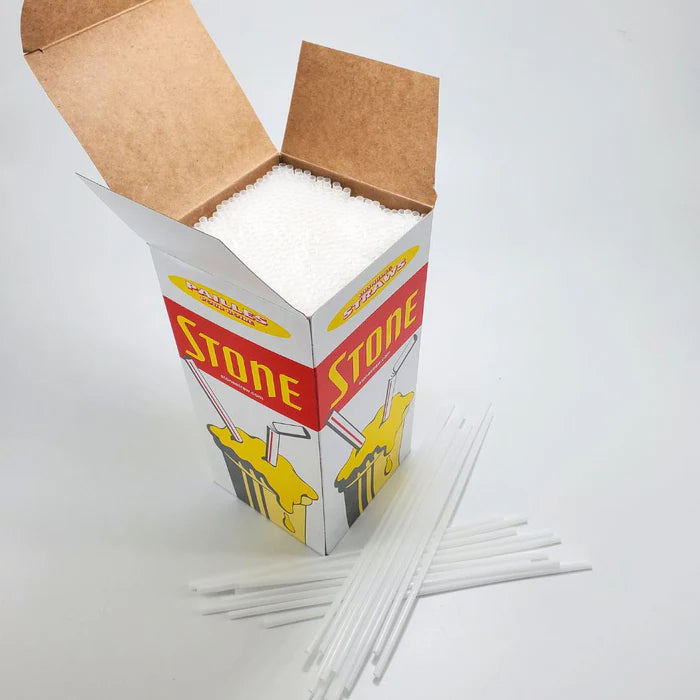 Stone - Plastic Straw - 8" Regular - 011100 - Eagle Global Solution