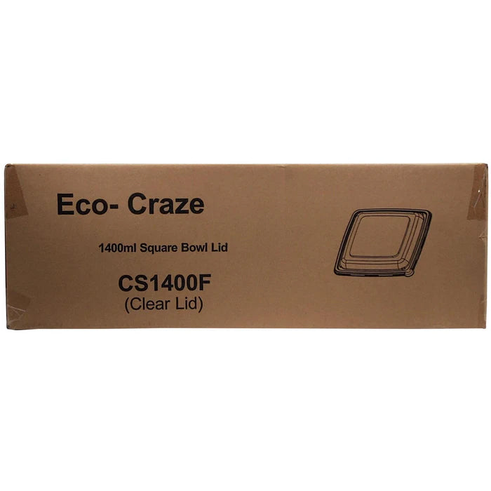 Eco-Craze - Lid For 1400ML Square Bowl - CS1400F - Eagle Global Solution