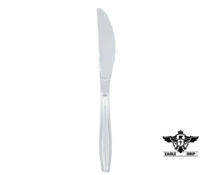 Eagle Grip - Plastic Knives - Clear - Retail Pack - RP3202