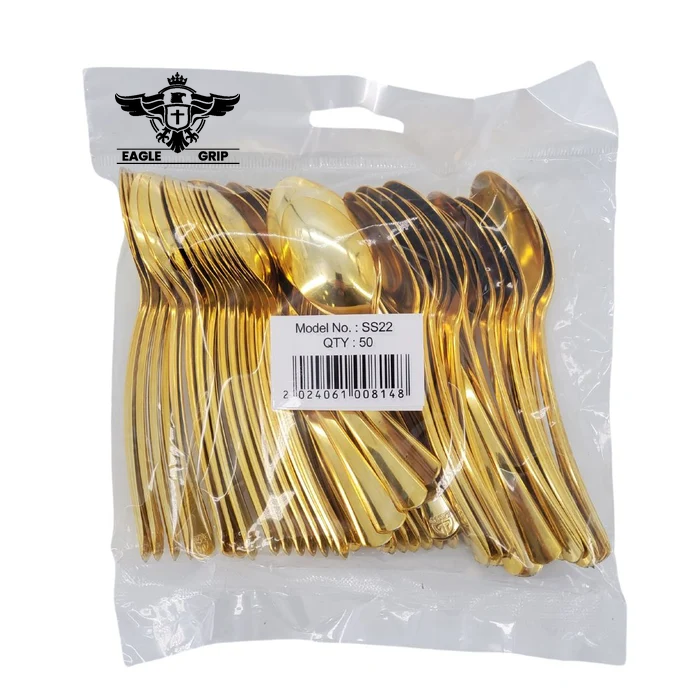 Eagle Grip - Plastic Tea Spoon - Gold - 13.3cm - SS22