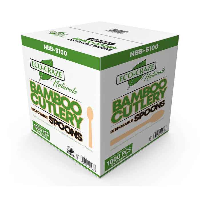 Eco-Craze - Bamboo Spoons - Disposable - NBB-S100
