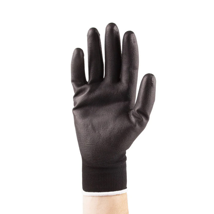 PU Coated Nylon Gloves, Black, 12 Pr/ Bag - Eagle Global Solution